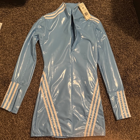 adidas Dresses & Skirts - Adidas Ivy Park Light Blue Latex Dress